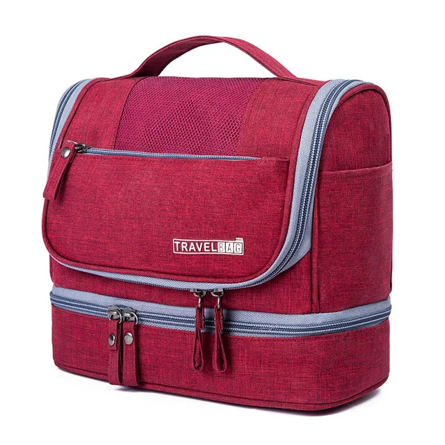 Мужская подвесная косметичка, органайзер для путешествий, косметичка для женщин, несессер, косметический чехол отделение для сухого и мокрого мытья, косметичка - Цвет: Синий