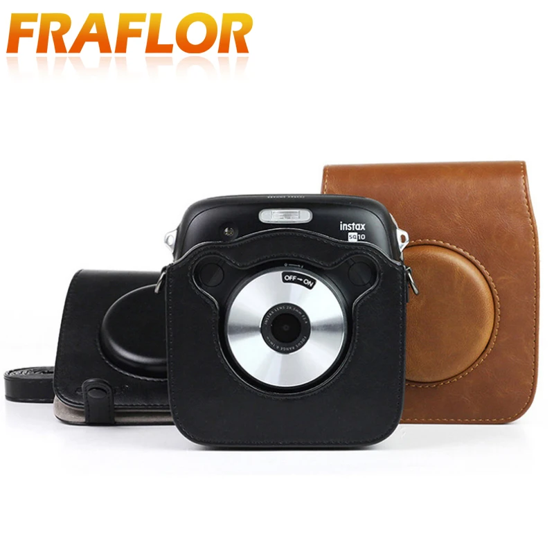 Чехол-сумка из искусственной кожи с плечевым ремнем для Fujifilm Instax SQUARE SQ10 чехол