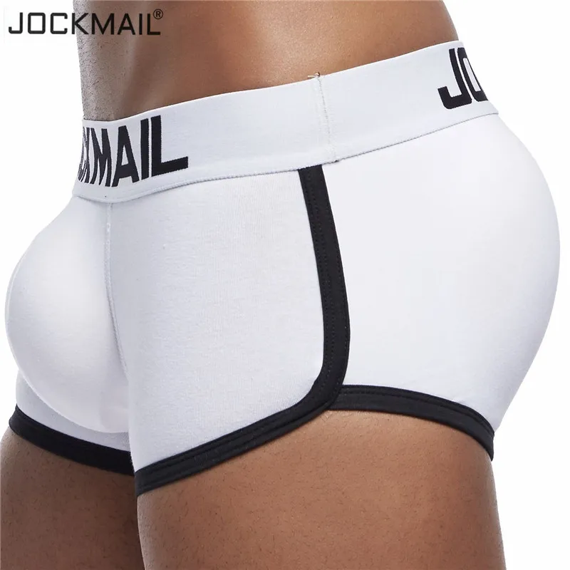 JOCKMAIL Brand Sexy men underwear penis boxer Push up boxershorts Hip-up Butt Lifter Men's Package Enhancing Padded Trunk Gay