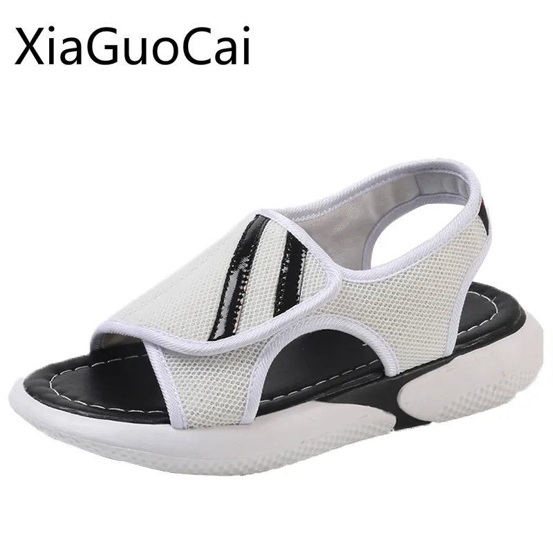 Сандалии женские с открытым носком босоножки на платформе модные повседневные