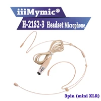 iiimymic h 21s2 3 3pin mini xlr ta3f connector headworn headset microphone for akg samson wireless body pack transmitter