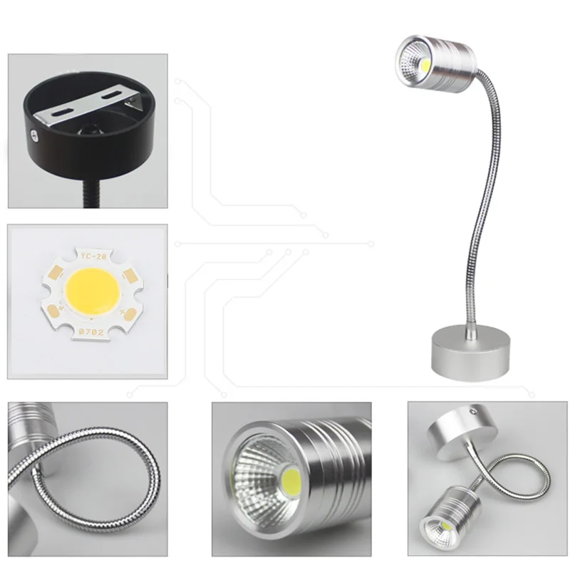 Светодиодная настенная лампа на гибком шланге 5 Вт|Комнатные настенные LED -лампы| |