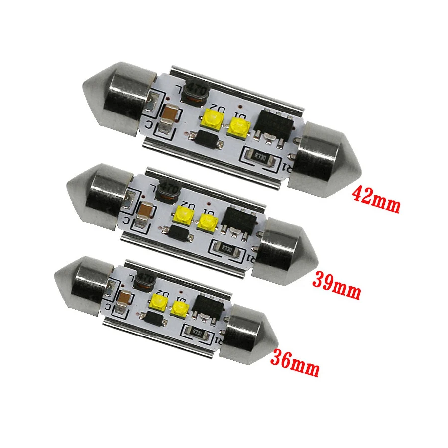 HYZHAUTO 2 шт. Высокая мощность Festoon Светодиодные Автомобильные лампы C5W C10W Canbus без