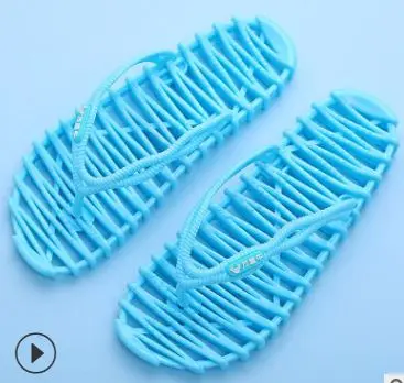 Item-2 Blue Летние массажные тапочки для душа; обувь для здоровья ног; Нескользящие мягкие домашние тапочки для мужчин и женщин; массажер для ног - Цвет: Item-2 Blue