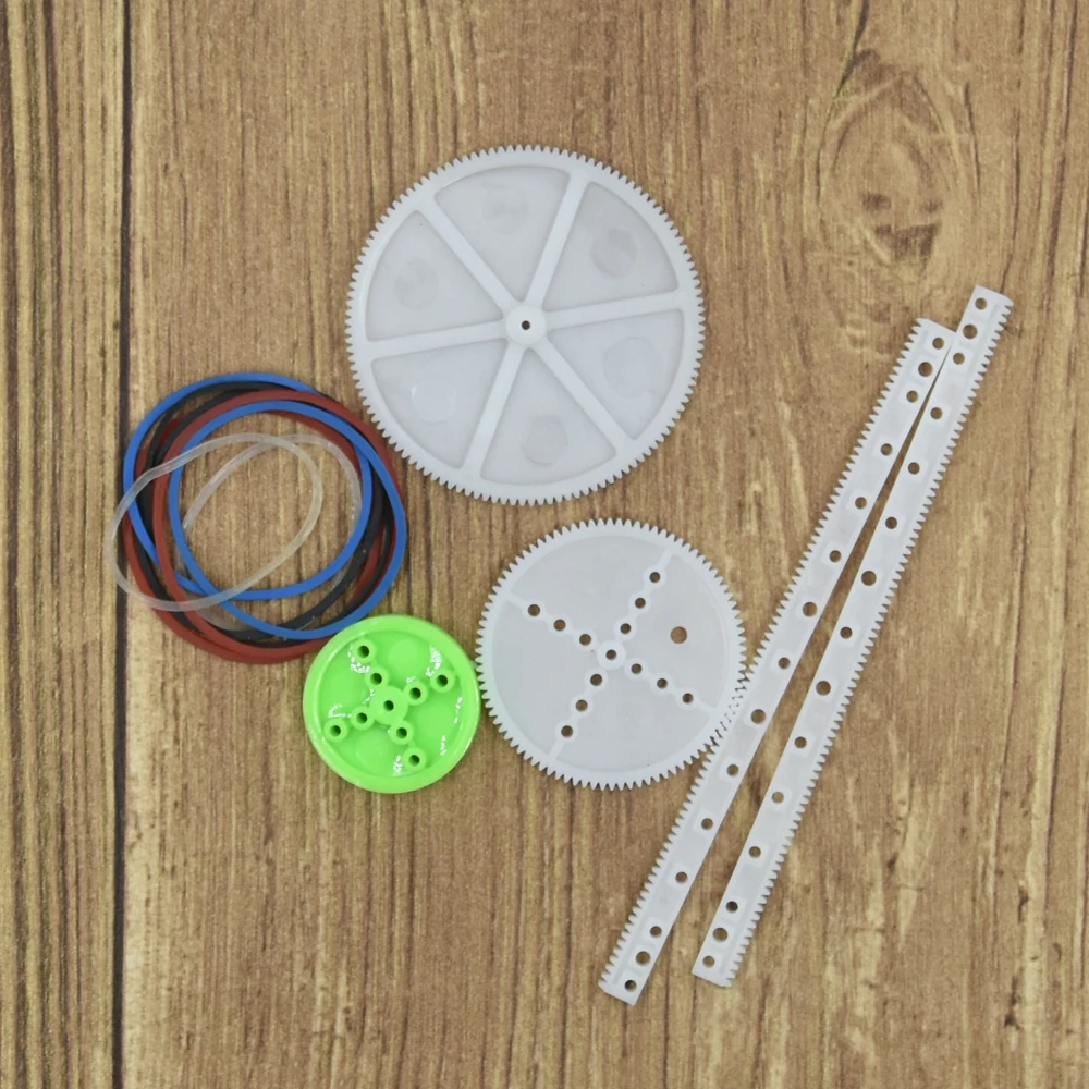 51 шт. смешанный пластиковый редуктор шкив ремень DIY игрушечный автомобиль