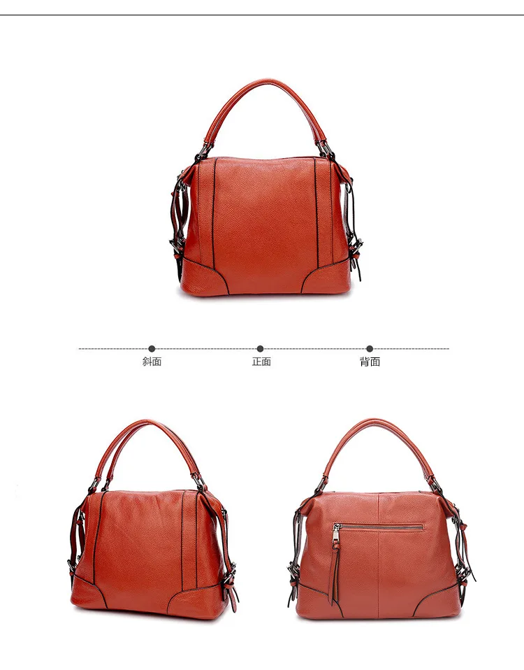 Корова пояса из натуральной кожи женские сумки Tote первый слои для женщин двойная ручка курьерские Боулинг на плечо