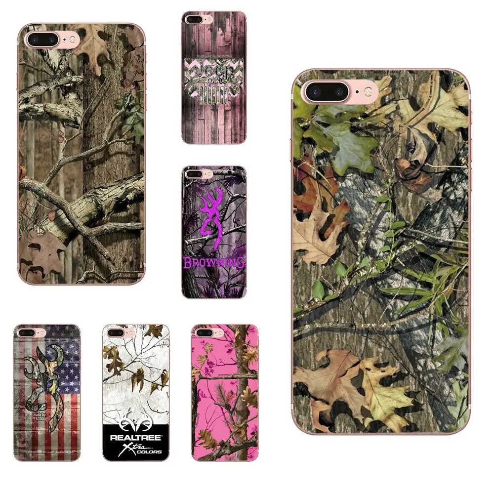 Чехол для телефона из ТПУ Samsung Galaxy Note 5 8 9 S3 S4 S5 S6 S7 S8 S9 S10 mini Edge Plus Lite Pink Realtree Camo