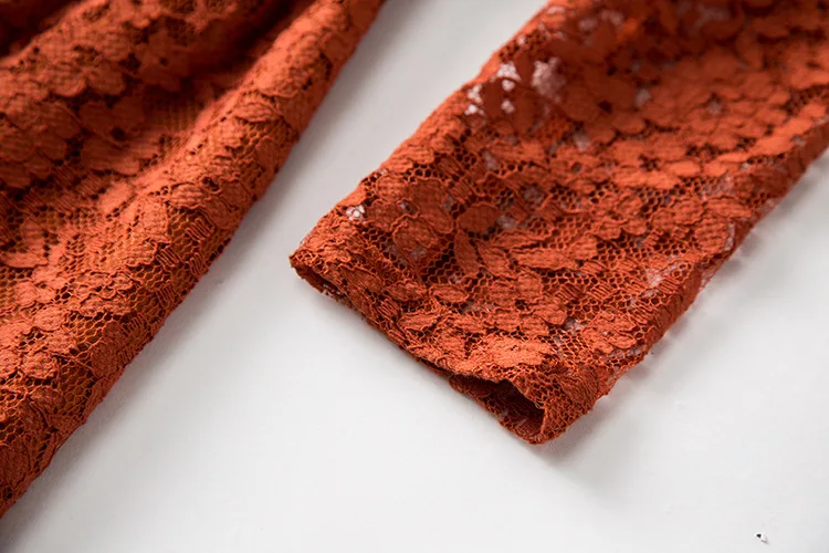 2018 Винтаж Для женщин модные синие кружева см. Хотя взлетно-посадочной полосы