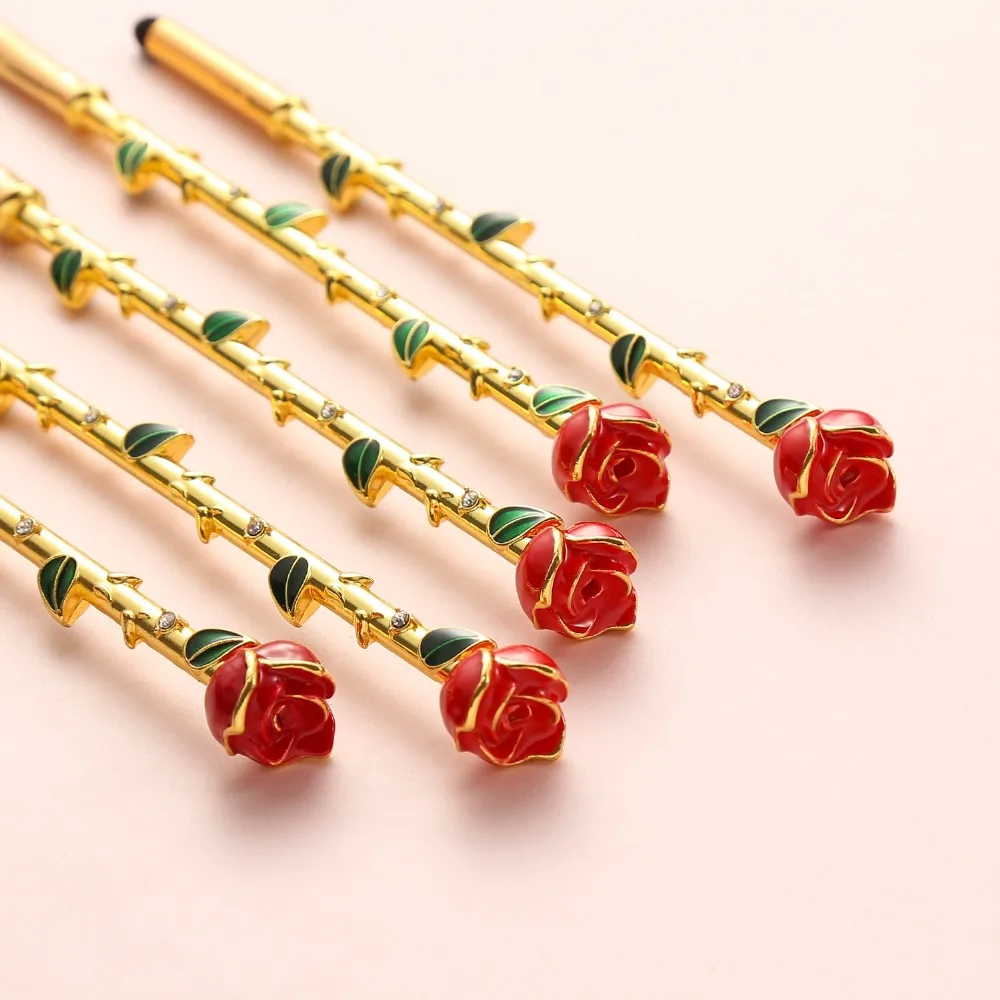 Кисти для макияжа с розами 1 шт. косметические кисти тени век бровей губ