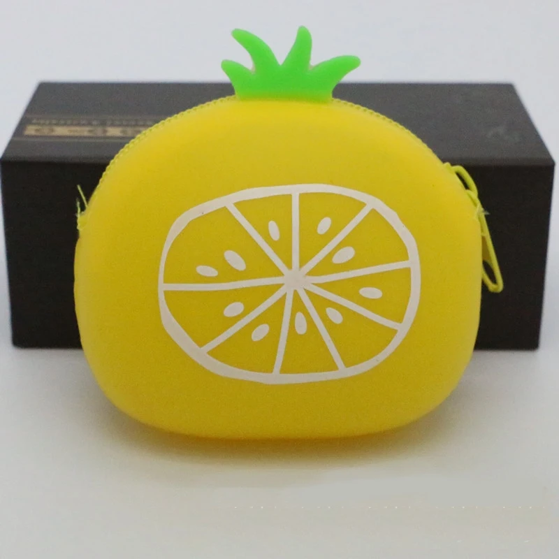 Новинка 2017 года фрукты девушки силиконовые маленькие Мини Портмоне кошелек для