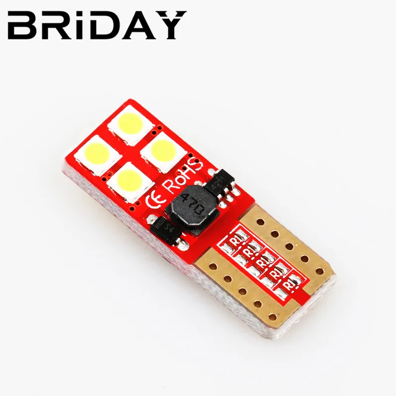 10 шт. 12-24 В светодиодный T10 W5W CANBUS 8 SMD 3030 Неправильная полярность нет ошибок 168 с
