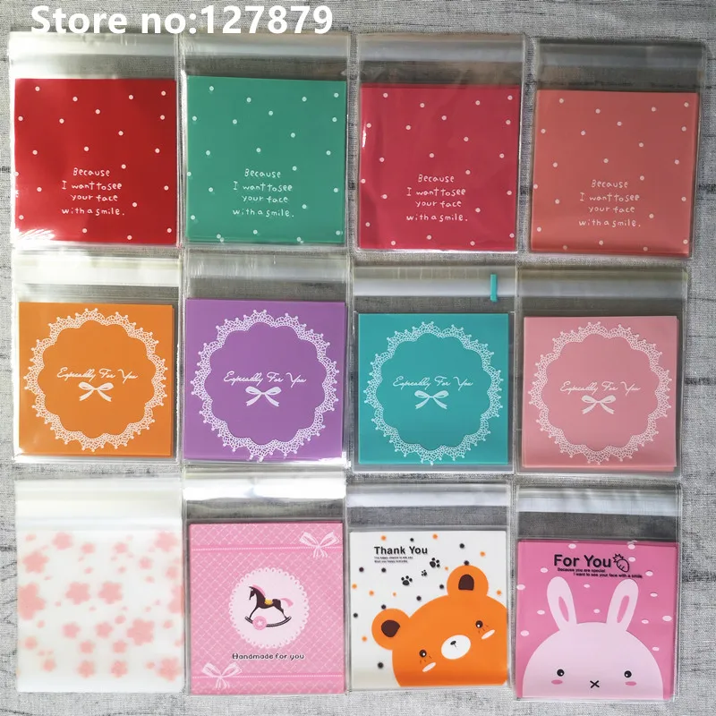 50/100 шт. Пластик конфеты Подарочный мешок для печенья в стиле сделай сам