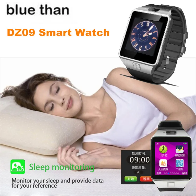 Синий чем Горячая Смарт часы DZ09 SIM/TF для Android Камеры iOS Bluetooth наручные SmartWatch телефон