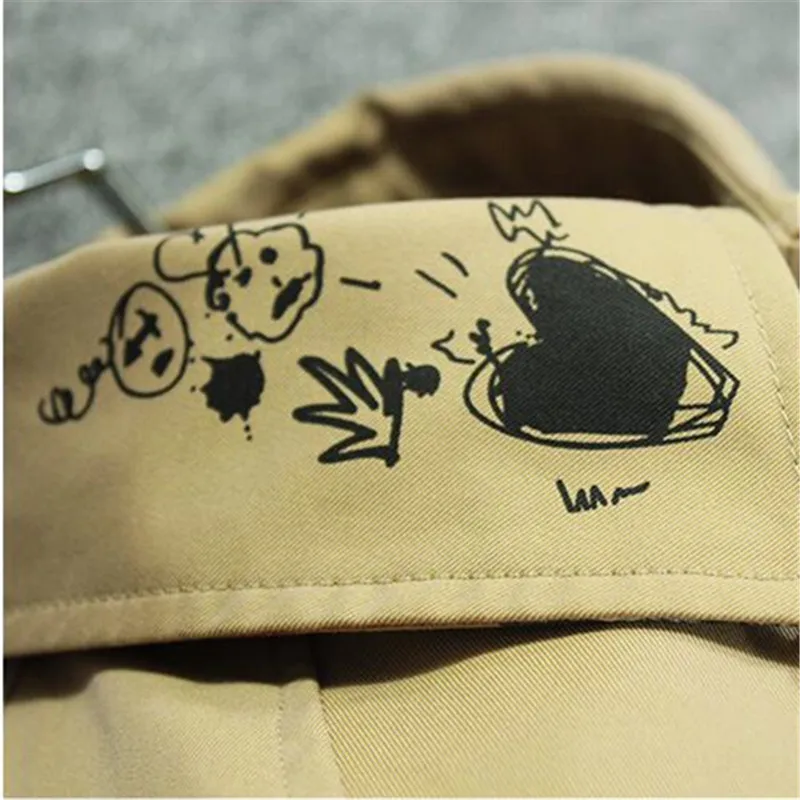 Новинка осени 2019 Модный классический двубортный тренчкот в английском стиле с