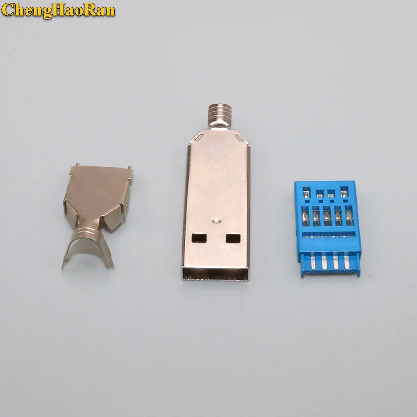 ChengHaoRan 10 шт. сделай сам USB 3 0 Штекерный разъем тип пайки линейный хвостовой в 1