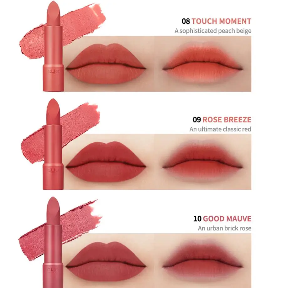 CLIO Rouge каблук бархат 3,4 г 10 цветов Матовая помада для женщин Lipliner водонепроницаемый стойкий макияж блеск для губ Корея Косметика