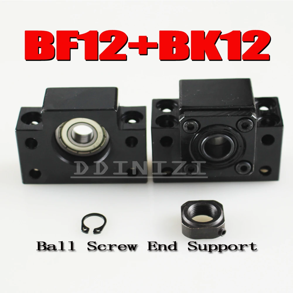 Conjunto para Parafuso de Esfera Bk12 Bf12 Peça de Bk12 e Peça Bf12 para Sfu1605 Suporte Final de Parafuso de Esfera Peças Cnc bk Bf12