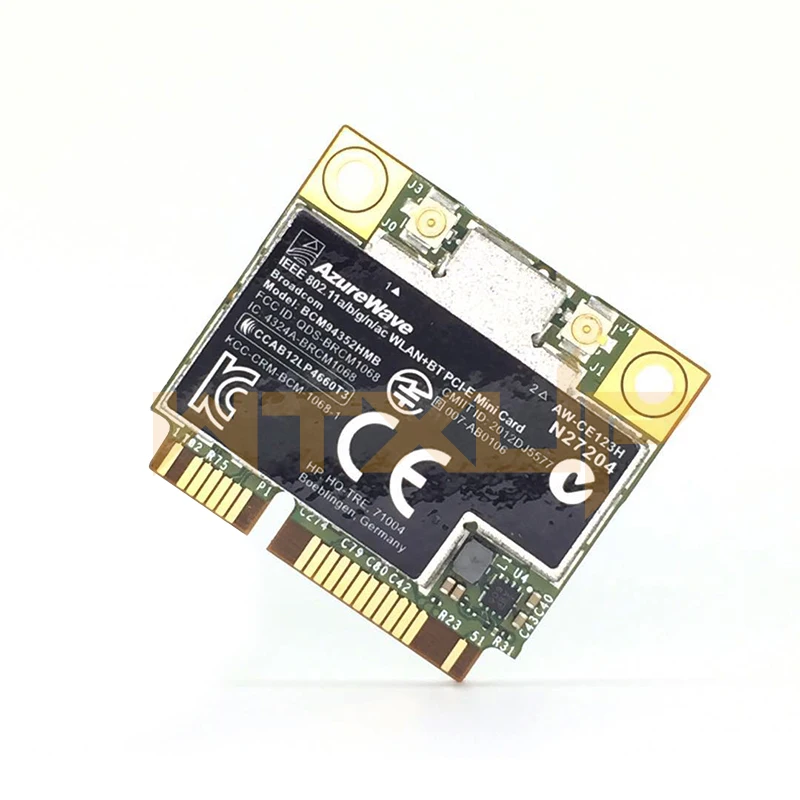AzureWave Broadcom BCM4352 BCM94352HMB Mini PCI-E wireless-AC wifi WLAN BT Bluetooth 4,0 сетевая карта 867 Мбит/с SPS 724935-001