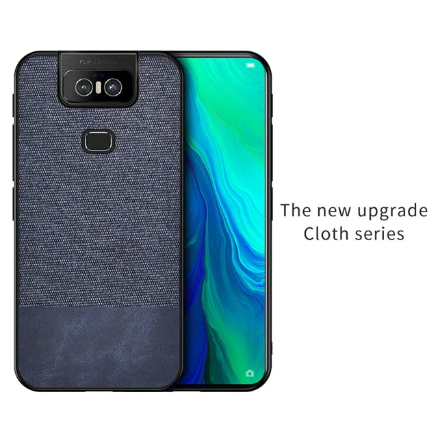 Роскошный тканевый чехол для Asus Zenfone 6, кожаный мягкий чехол из ТПУ, Жесткий Чехол из поликарбоната для Asus Zenfone 6 ZS630KL, чехол Funda - Color: Splice Blue