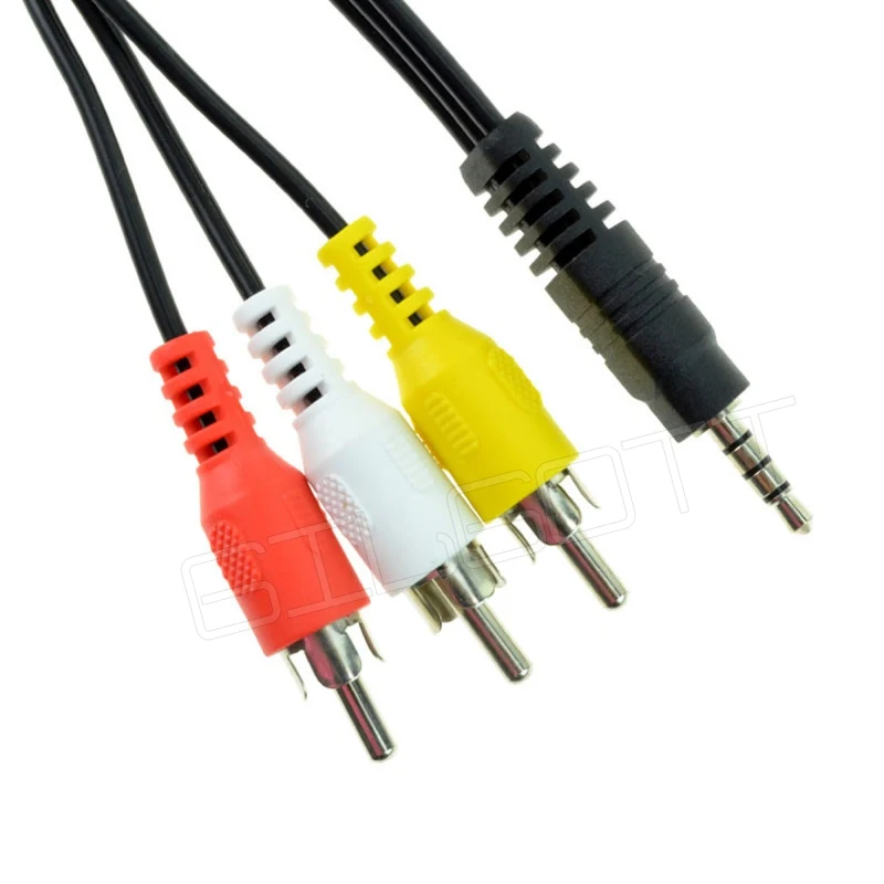 Совершенно новый переходник с 3 5 мм на RCA Штекерный адаптер аудио преобразователь