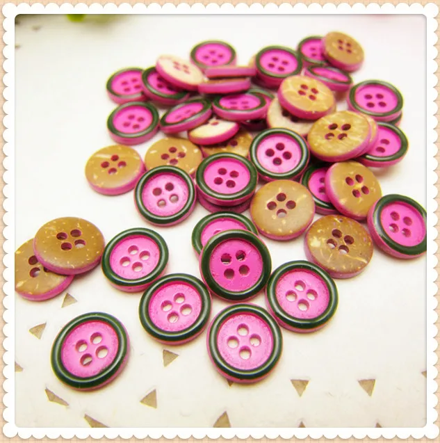 YJHSMY 10 color 50pcs/Lot 11mm Coconut buttons wholesale Children's clothes accessories handmade art WLF18 | Дом и сад