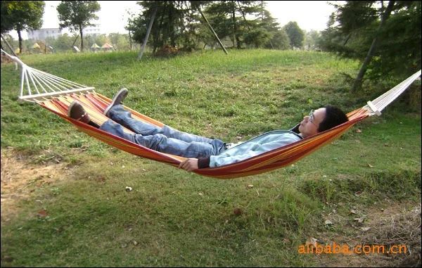 

200*80cm bearing 150kg outdoor camping swing thickening large casual canvas hammock