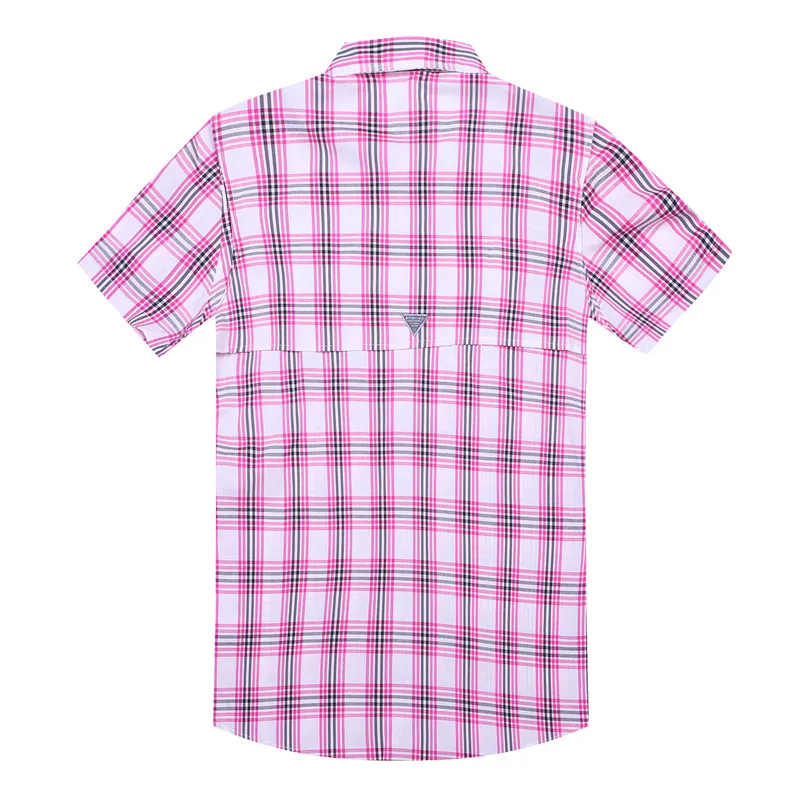Camisa Xadrez Feminina, женские летние рубашки в клетку с короткими рукавами, хлопковая блузка, женские Стрейчевые блузы, Manga Corta Mujer Talla Grand