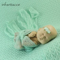 acrylic mohair wrapheadband set newborn photography props wraps hairband accessories infant photo props for photo shoot