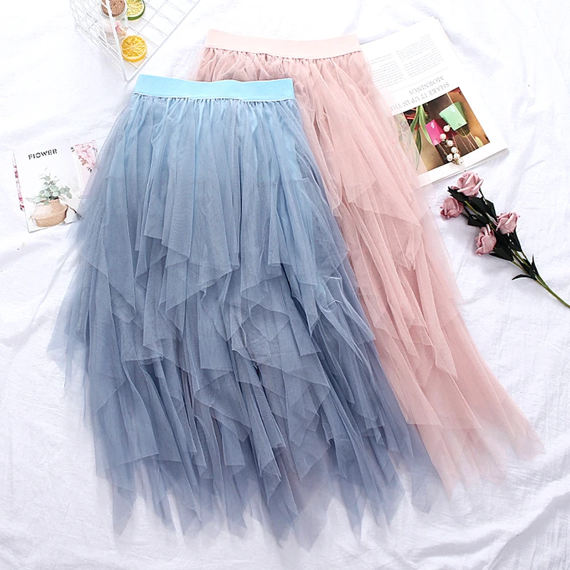 Женская фатиновая юбка пачка для танца с высокой эластичной талией