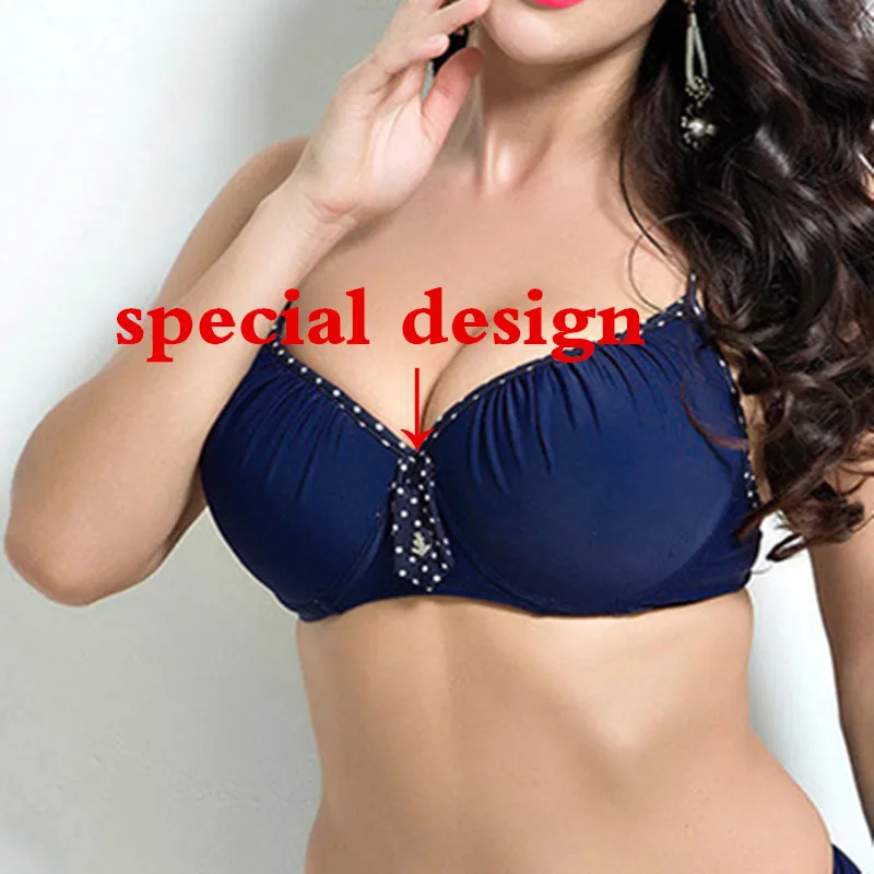 2017 Plus Size Bikini Set Brazilian Bathing Suit Push Up Large Cup Women Swimwear Sexy High Waist Big Spot Swimsuit|swimsuit plus|swimsuit big