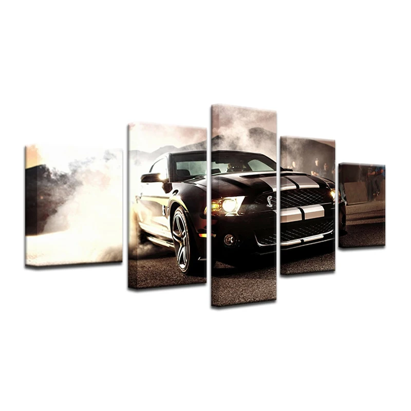 Картина маслом 5 шт. в комплекте новый Шелби Мустанг автомобиль картина стены