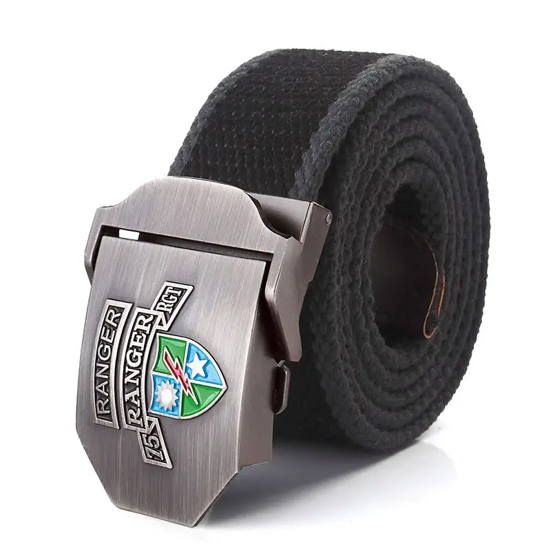 Black dark gray edge SupSindy брезентовые ремни US 75th Ranger Regi для мужчин t Сплав пряжка военный мужской ремень армейские тактические ремни для мужчин лучшее качество мужской ремень - Цвет: Black dark gray edge