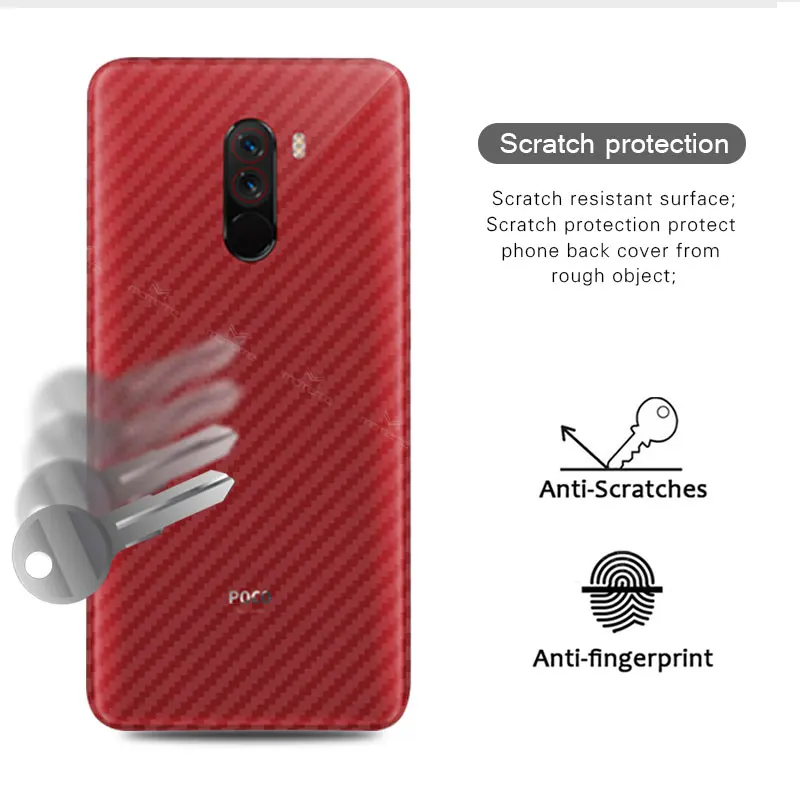 3D защитная задняя пленка из углеродного волокна для Xiaomi POCOPHONE F1 Защитная задней