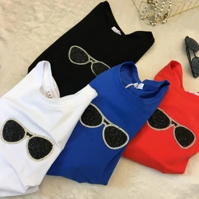 BlingBling солнцезащитные очки дизайн кристалл обработанный горный хрусталь мотивы железа на Стразы нашивки аппликация для одежды шляпа