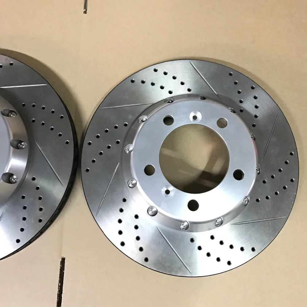 

Jekit rotor replacement 330*28mm slotted drilled rotors with sliver for passat-b6/toyota land cruiser 100 front brake system