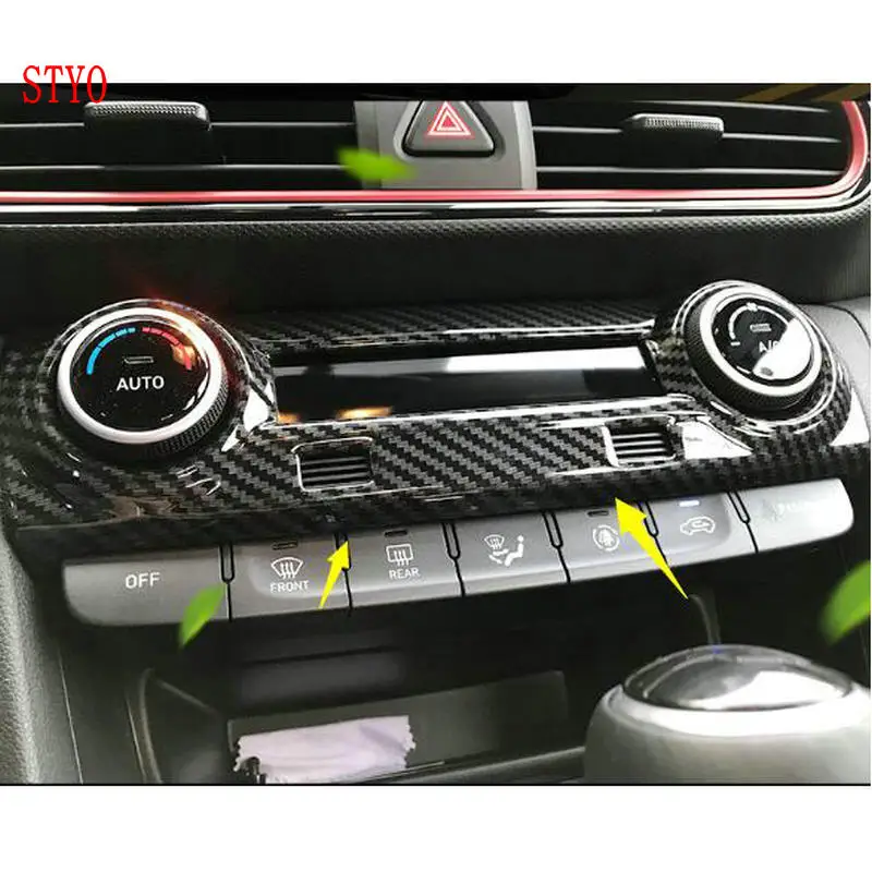 STYO интерьер АБС-системы автомобиля AC кнопки регулировки Накладка для Hyundai1 Kona