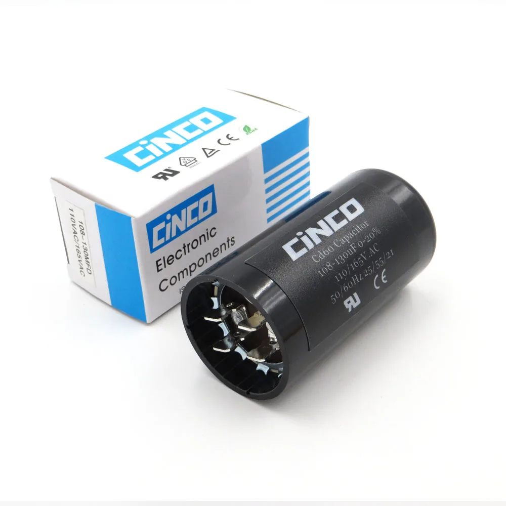 108 130MF 110V 125V 165V CD60 пусковые конденсаторы двигателя RV Электрический двигатель 130 Mfd