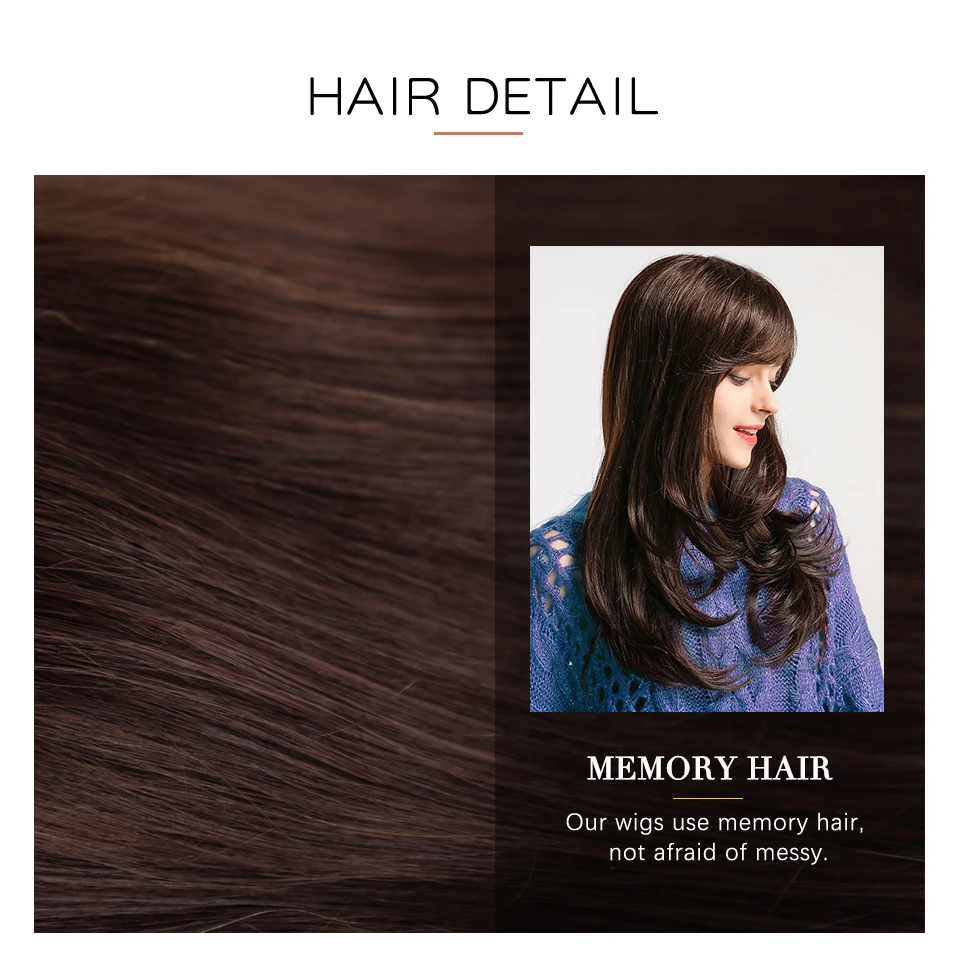 Inhair Cube 2" Смесь натуральных синтетических волос парик длинные тела волна черные парики с челкой для белых женщин Имитация топ парики