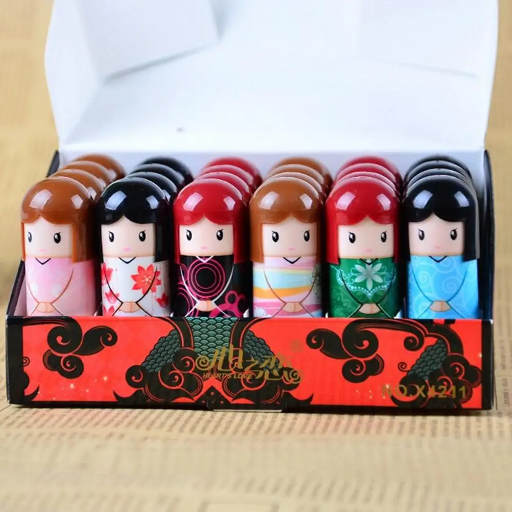 New Hot Cute Cartoon Doll Lip Balm Makeup Lipstick Female Beauty Professional Cosmetic lipgloss |