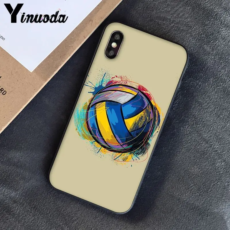 Yinuoda волейбольная окрашенная PhoneCase для iphone SE 2020 8 7 6 6S 6plus X XS MAX 5 5S XR Capa|Бамперы| |