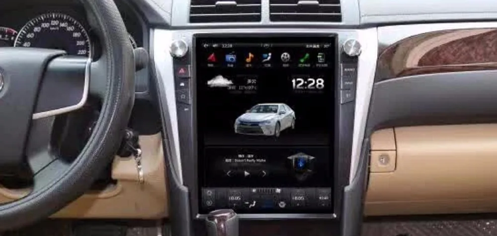 Tesla стиль 12,1 дюймов Android 6,0 Автомобильный Радио dvd-плеер для TOYOTA CAMRY Стерео gps Navi Автомобильный мультимедийный FM