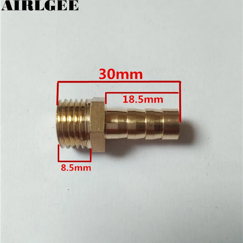 5 шт. 8 мм водяной шланг для подачи воздуха газа Барб 1/4 &quotPT резьба Латунный прямой
