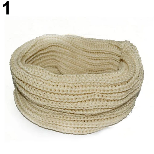 Women's Men's Autumn Winter Fashion Cable Knitted Solid Scarf Shawl Neckerchief | Wraps