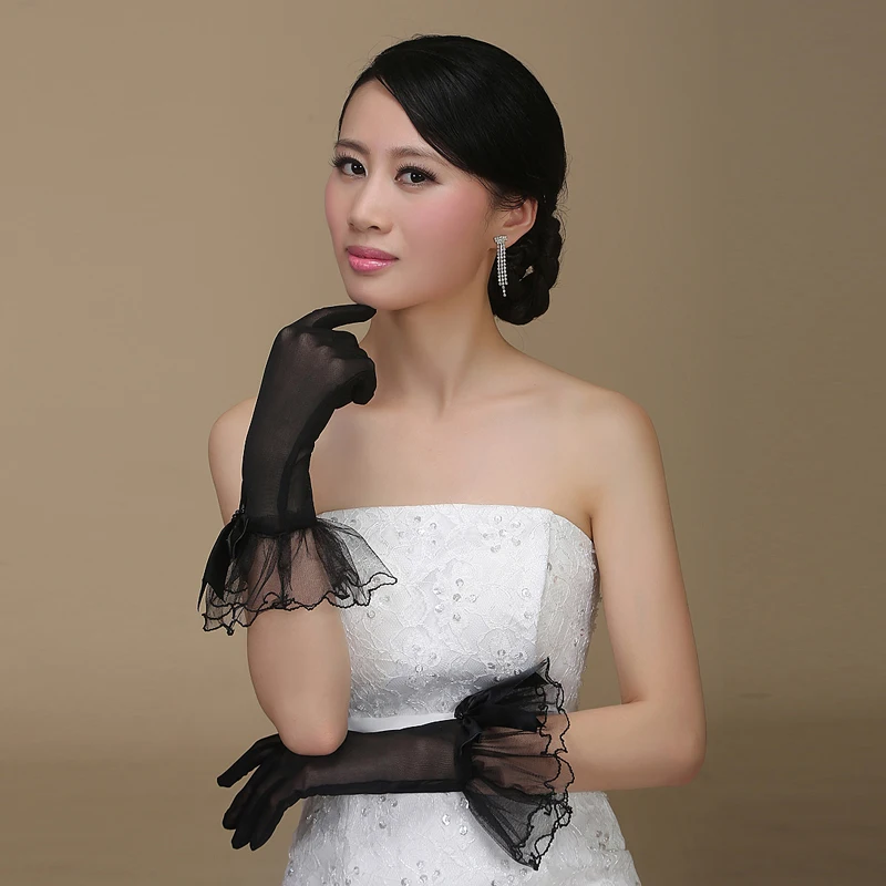 Свадьба Аксессуаров Черный Свадебной Моде Лук Бесплатная Доставка Короткие