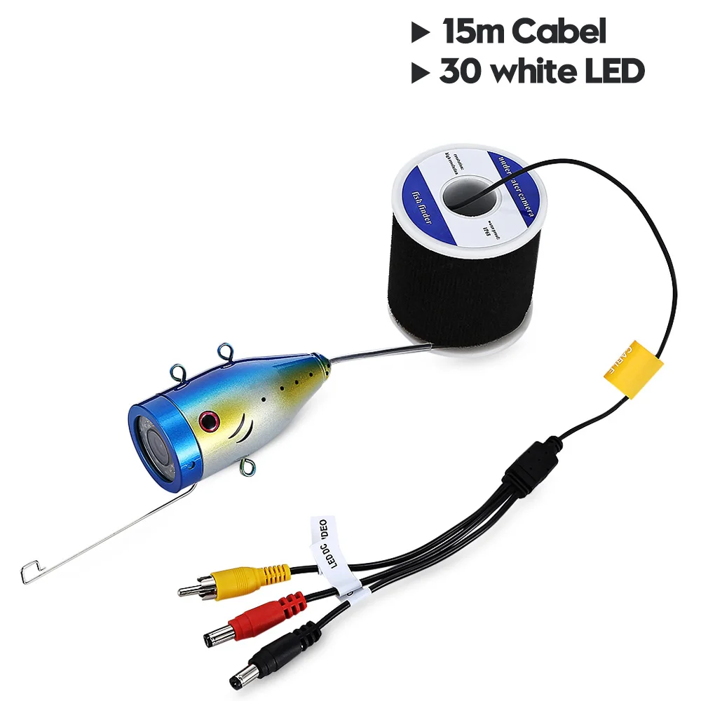 HD 1000TVL 15 м/30 м подводный эхолот с 30 шт. белыми светодиодами/30 шт. Белый Инфракрасный светильник для рыбалки - Цвет: 15M 30 White LEDS