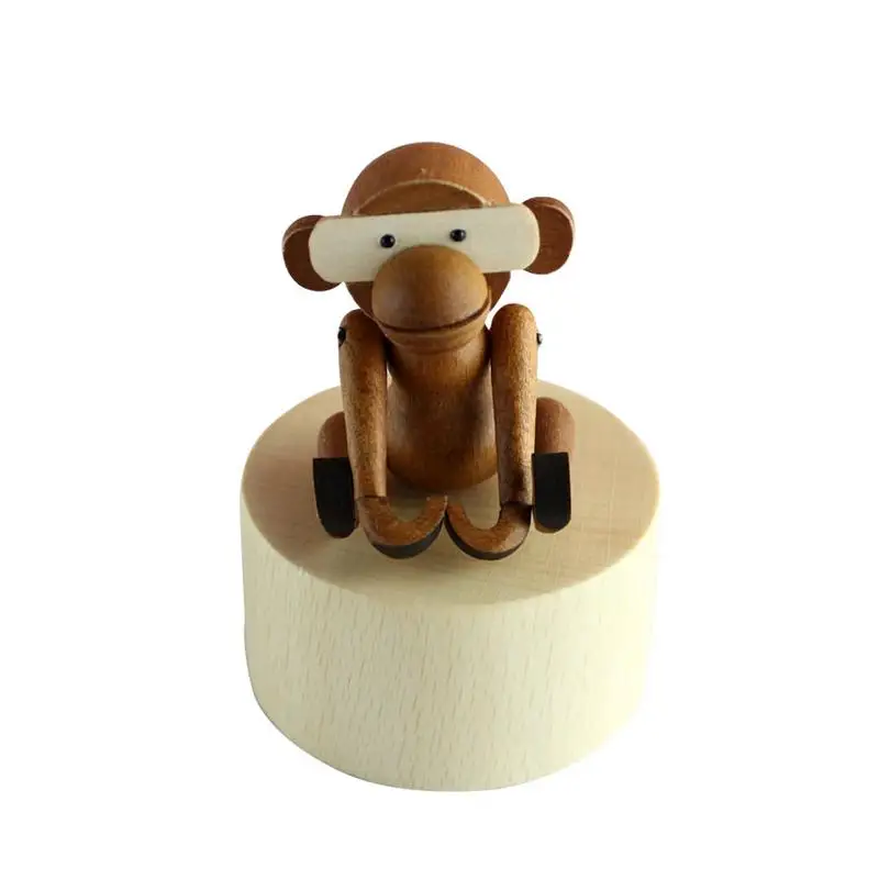 J Kawaii Zakka музыкальные коробки деревянная музыкальная шкатулка деревянные поделки Ретро подарок на день рождения Дети Винтаж украшение дома аксессуары Горячая Распродажа - Цвет: J