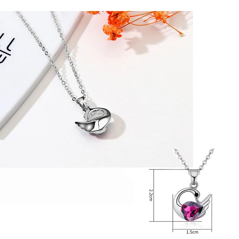 BAFFIN оригинальные кристаллы от Swarovski Классический ювелирный комплект с лебедями наборы Подвески Ожерелье Висячие серьги для женщин Серебряный цвет Joyas
