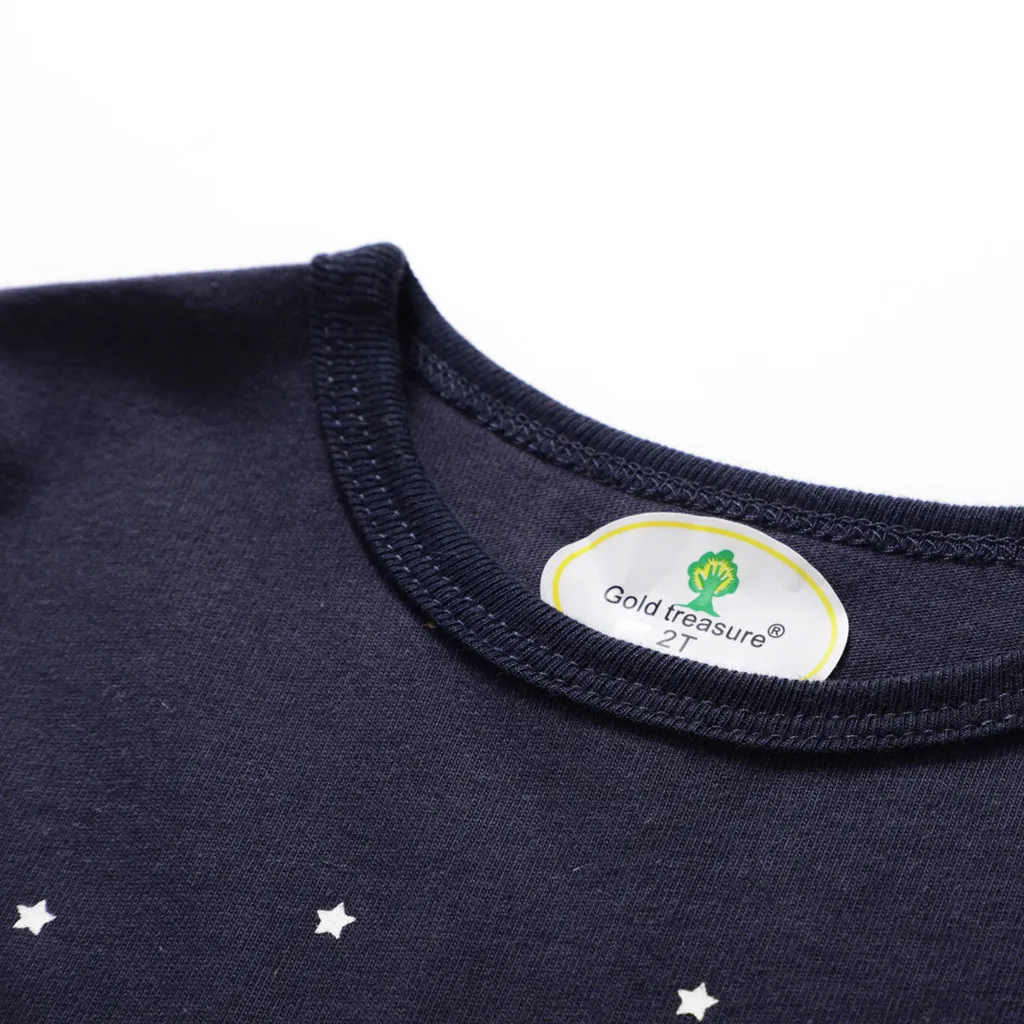 Пижамы для маленьких мальчиков и девочек топы с героями мультфильмов футболка