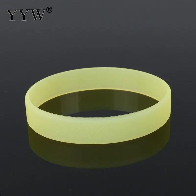 light yellow YYW светящийся браслет для мужчин и женщин светится в темноте красочные круглые петли светящиеся эластичные резиновые силиконовые браслеты - Окраска металла: light yellow
