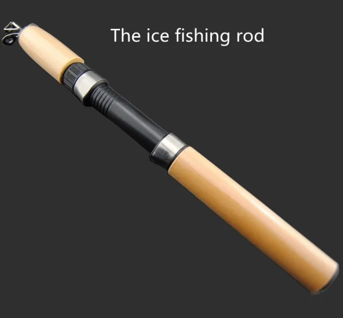 

Wood handle and strong FRP fiber ice fishing rod buck price
